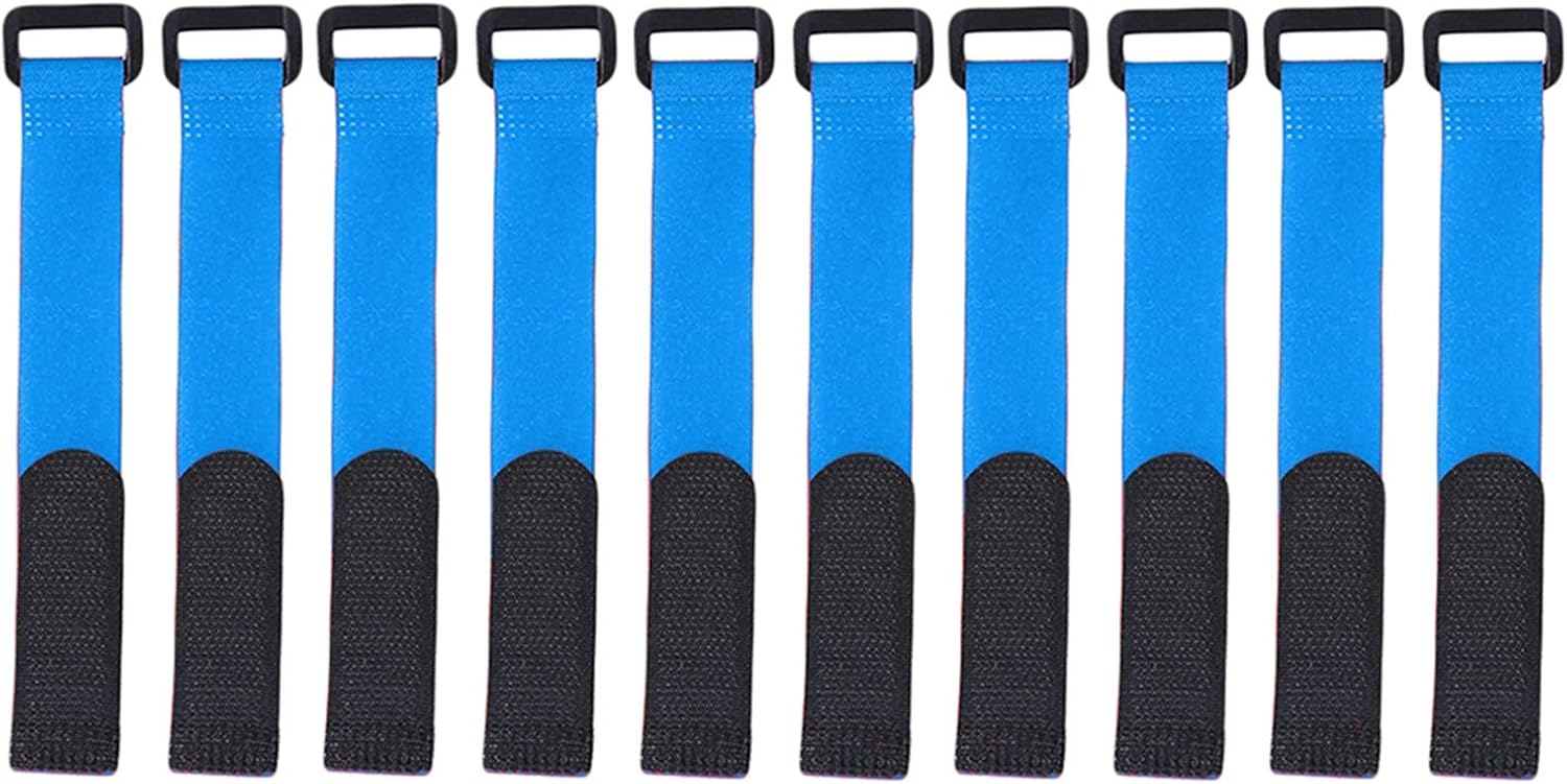 10 Pcs Reusable Fastening Cable Straps, 0.79" X 7.9" Hook and Loop Cable Tie Wraps Cinch Cable Tie Down Straps,Green