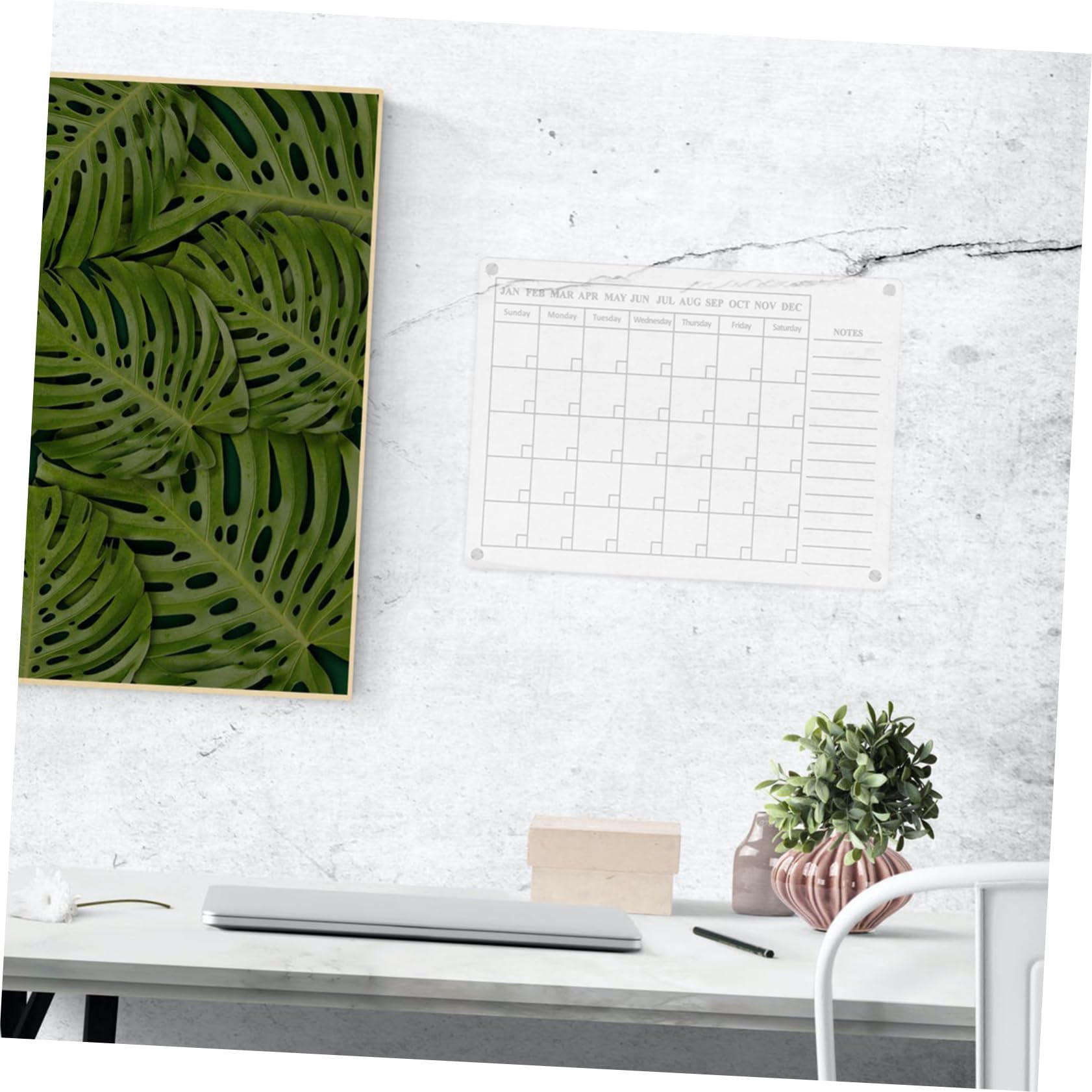 Lurrose 4 Stück Trocken Abwischbare Acryltafel Trocken Abwischbarer Kalender Aus Acryl Trocken Abwischbarer Tafelkalender Magnetischer, Trocken Abwischbarer Kalender Magnetischer Kalender