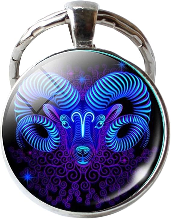 Keychain Exquisite 12 Constellation Design Glass Handbag Keychains Key Ring for Gift,Car Keychain Accessories for Women Men