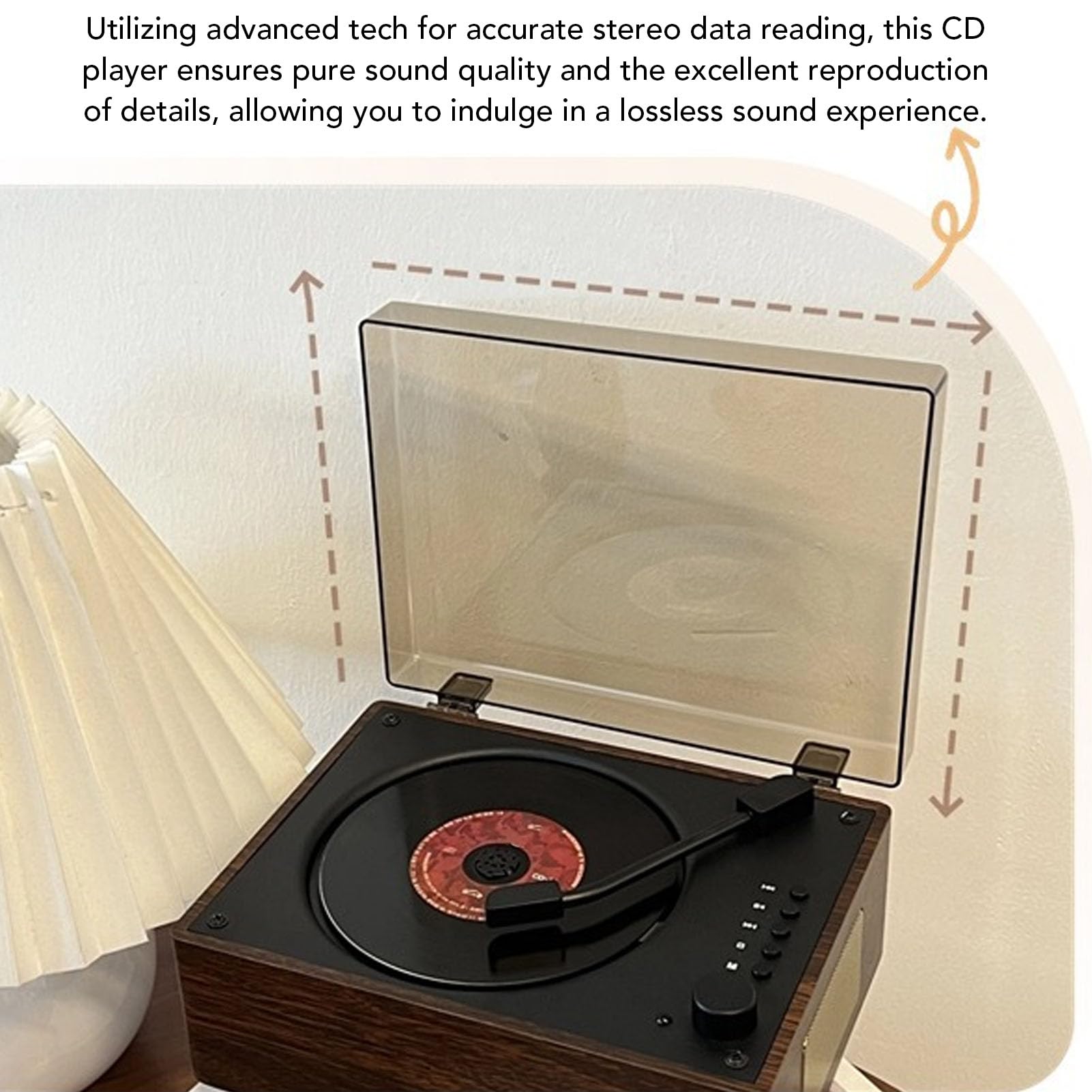 Fabater Reproductor de CD Portátil con Bluetooth 5.0 y Control Remoto para Disfrutar de la Música (1)