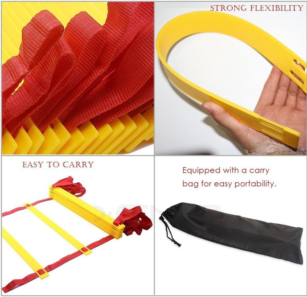 Agility Training Ladder - Improve Speed, Coordination, Develop Foot Strength, Better Footwork, Perfect Fitness Training Equipment for Basketball Soccer Baseball, Team Sports Practice