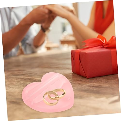 Miniatura 2 de Mobestech Bolsas de baratija en forma de corazón, 50 unidades, bolsas de plástico con forma de corazón pequeño, autoadhesivas, almacenamiento de