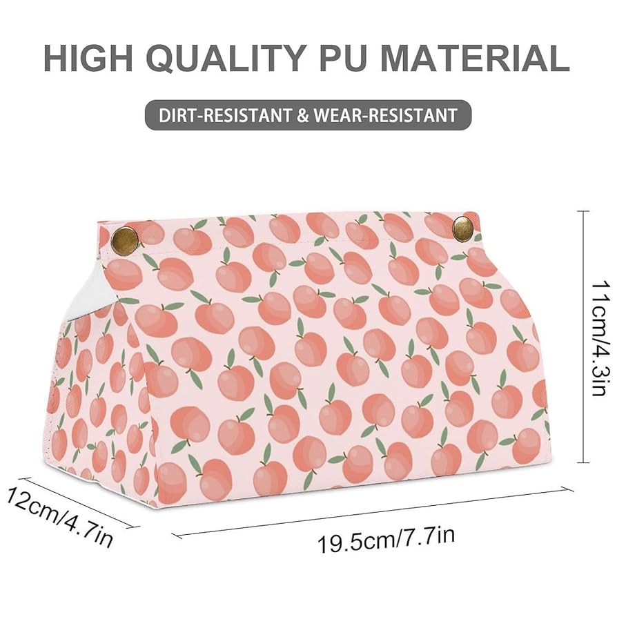 Amazon｜ティッシュケース 桃柄 ピンク ティッシュボックス PU
