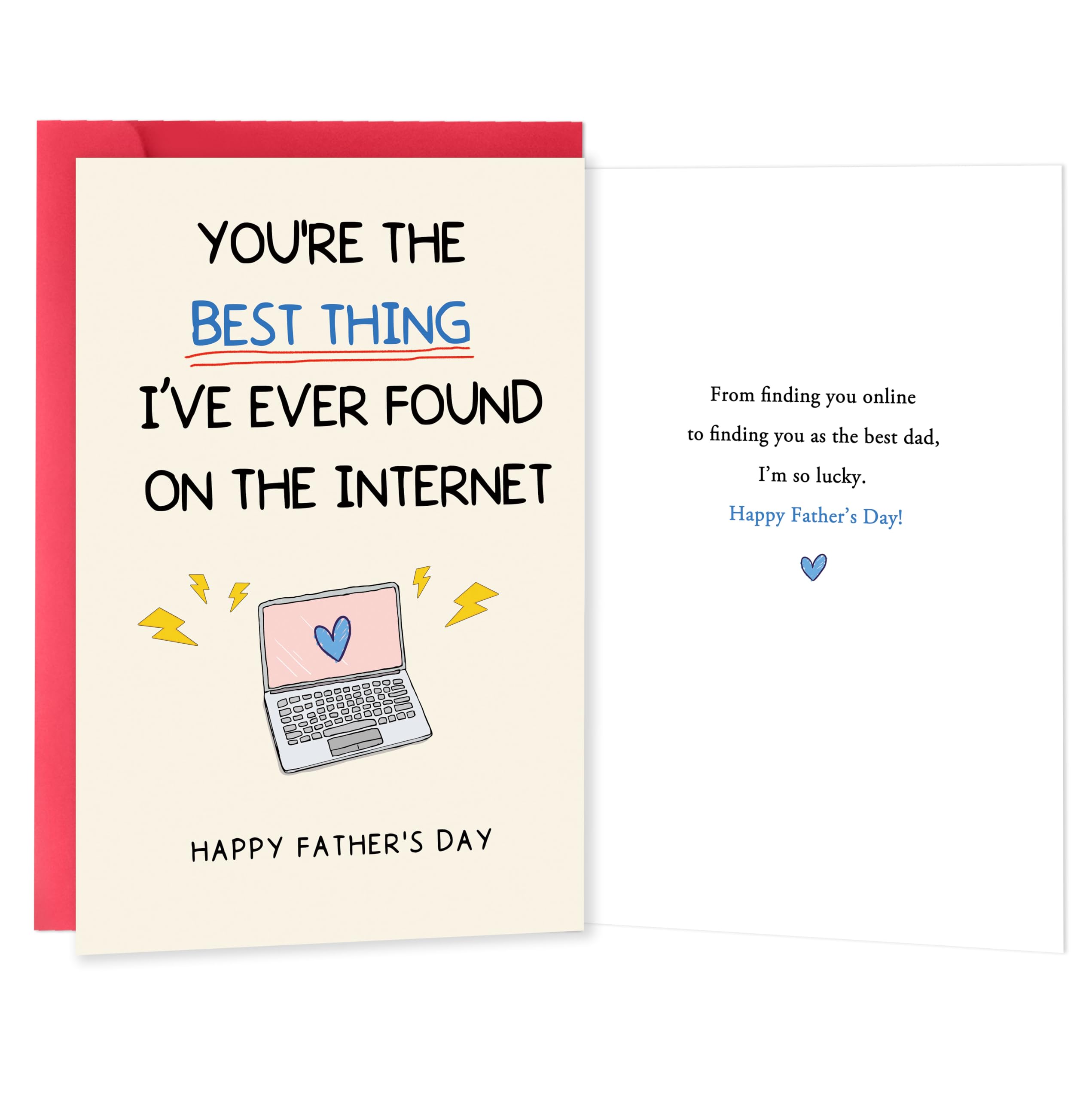 IDU Funny Fathers Day Card for Husband，Fathers Day Card Gifts from Wife，Father's Day Gifts Cards for Husband，Humorous Father's Day Cards with