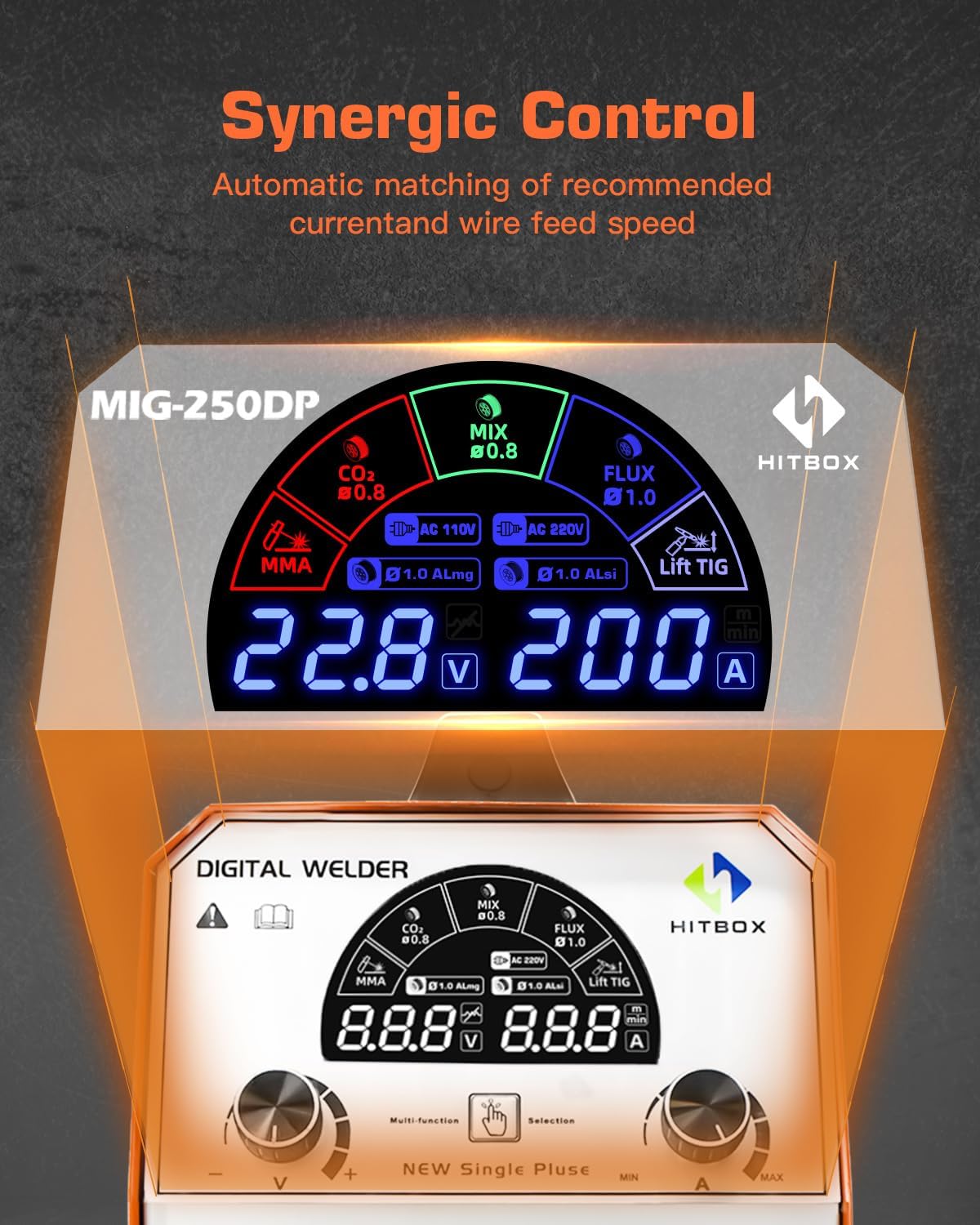 Snapklik.com : HITBOX 250 Aluminum Mig Welder Single Pulse - 5 In 1 Gas ...