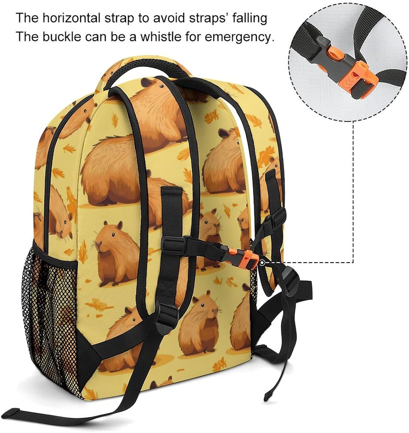 Capybara Laptop Backpack Lightweight Travel Daypack Shoulder Bag for Men Women