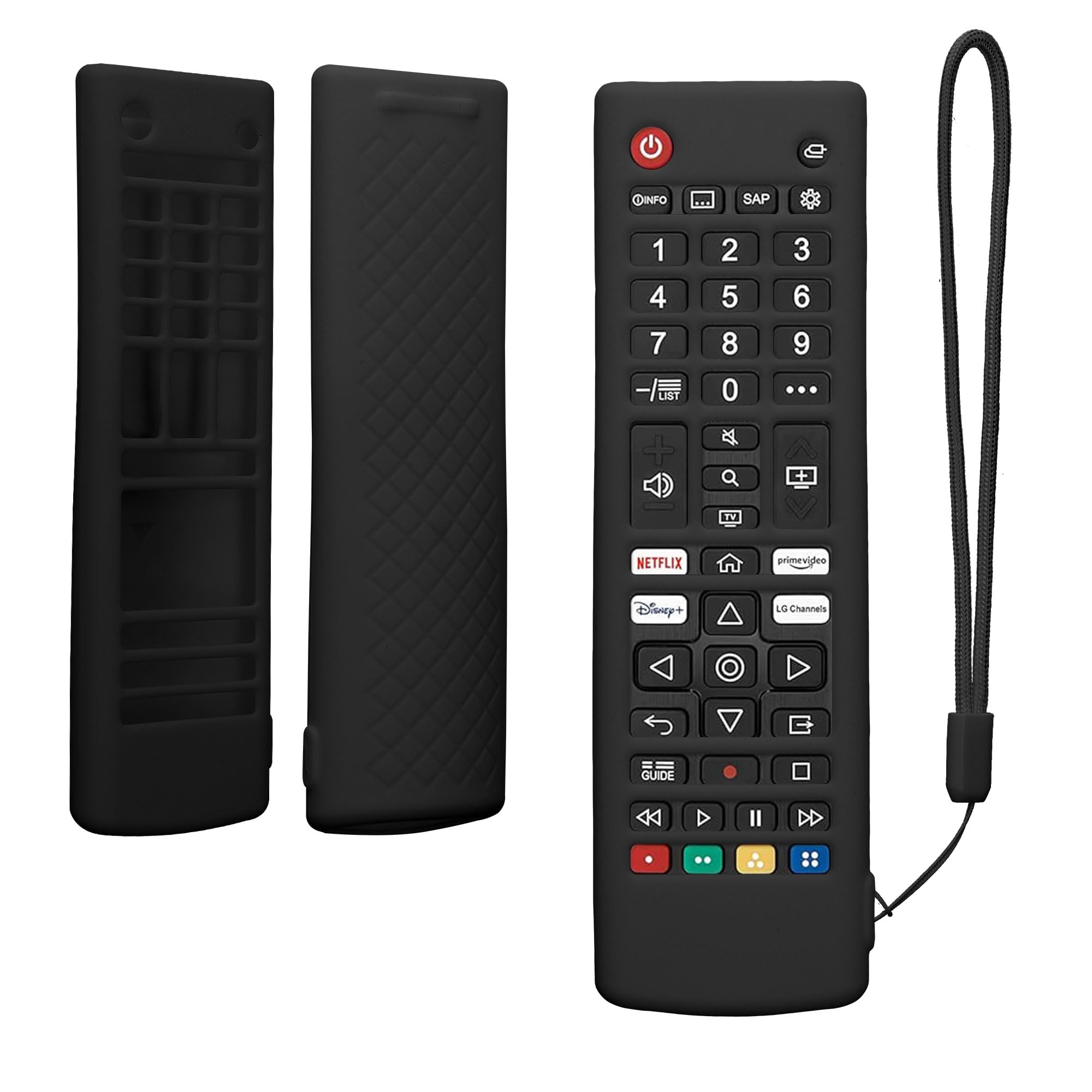 kwmobile Custodia Silicone Telecomando Compatibile con LG Smart TV AKB Cover - Guscio Protettivo Telecomando Antiscivolo - nero