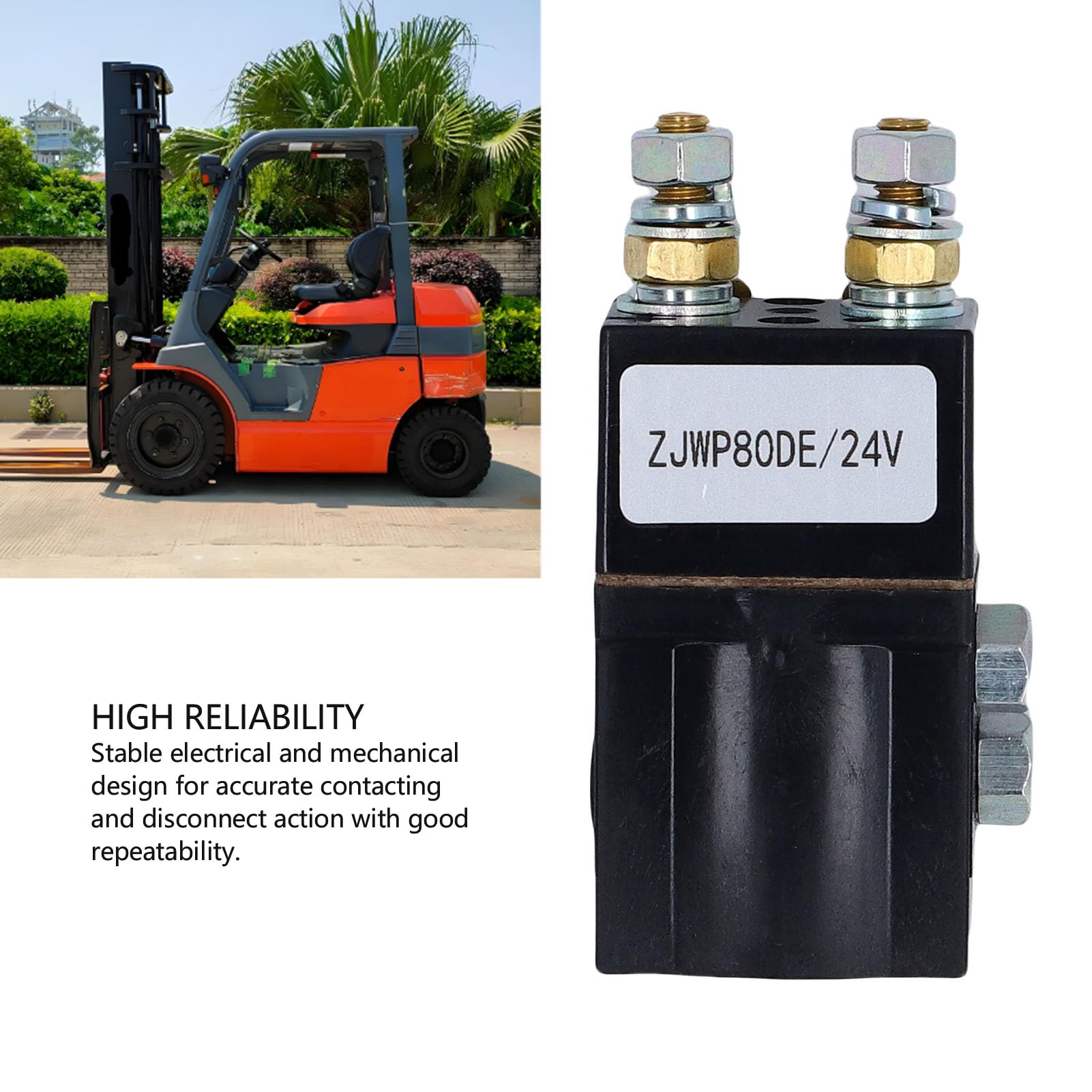 Protector de Sobrecarga del Conjunto del Contactor de la Carretilla Elevadora, Reemplazo del Contactor del Vehículo Eléctrico con Respuesta Rápida para el Mantenimiento, ABS de Latón a Prueba