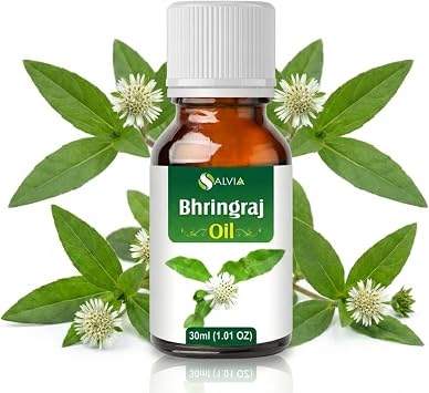 Salvia Bhringraj Oil Cosmetic Grade 100 ml / 3.38 fl oz with dropper - Nourishing Natural Oil for Scalp & Hair Care DIY Formulations