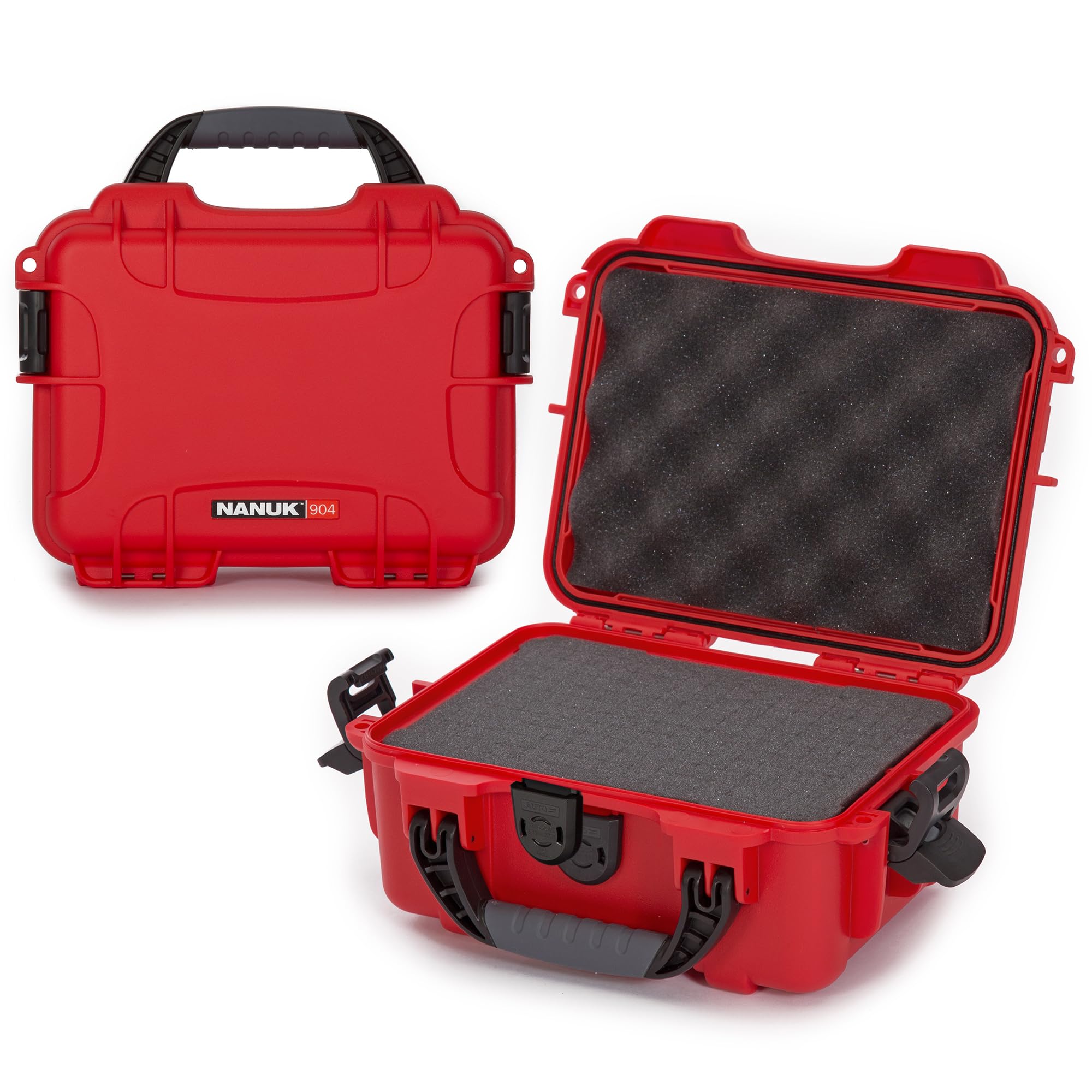 Nanuk Funda rígida Impermeable 904 con Inserto de Espuma, Color Rojo