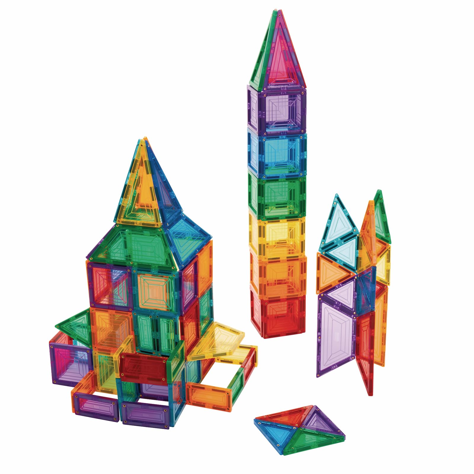 Magnetic Tiles Excellerations Building Brilliance Multipack 100 Pieces, STEM Toy, Magnetic Tiles for Kids, Educational Magnetic 3D Building Blocks Construction