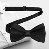 Adjustable Bowtie, Bow Ties For Men, Black Bow Tie, Men Bowtie, Pre-Tied Bow Tie for Parties