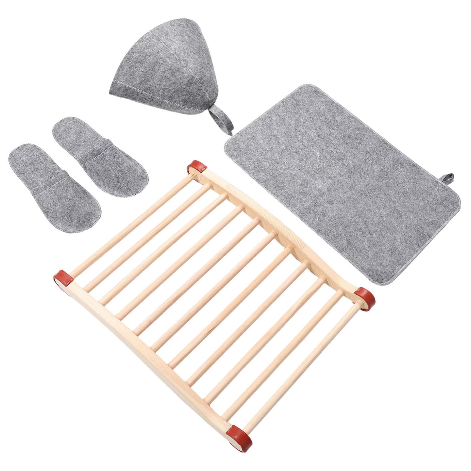 Toddmomy 1Set Ergonomic S Shape Sauna Backrest Slip Resistant Wooden Support for Home Hotel Gym Design Sauna Experience