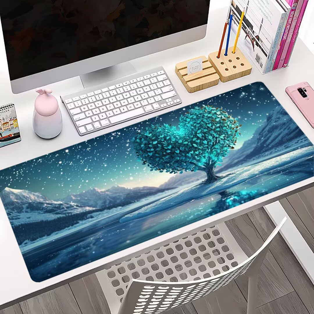 Podkładka pod mysz do gier, niebieska, duża podkładka pod mysz XXL, 1800 x 900 mm, podkładka pod mysz do gier, podkładka na biurko, zwiększona precyzja i prędkość, dla stabilnego chwytu na gładkich