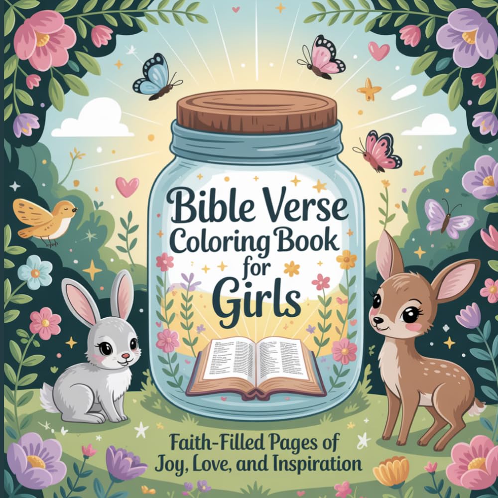 Bible Verse Coloring Book for Girls: 50+ Inspiring Scriptures and Cute Faith-Filled Designs to Color for Joy, Peace, and Confidence