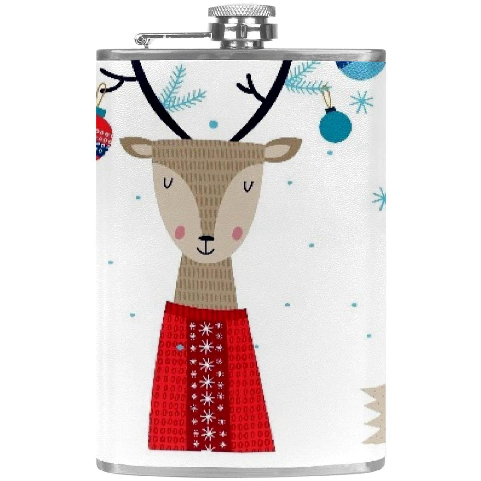 Flasque de Noël pour liqueur cadeau homme et femme avec entonnoir en inox