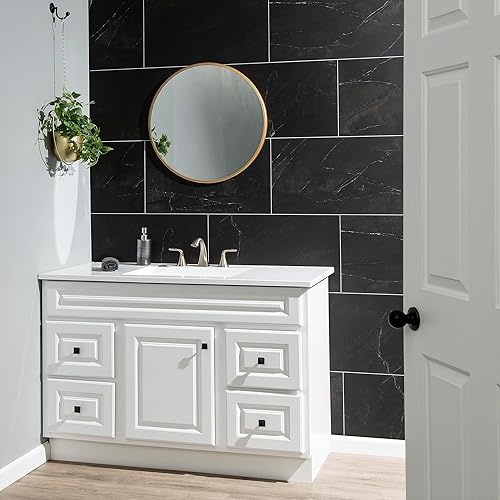 Miniatura 4 de Palisade - 25.6 x 14.8 pulgadas. Azulejos de vinilo entrelazados impermeables para pared, cocina o baño, ráfaga de viento (8 unidades)