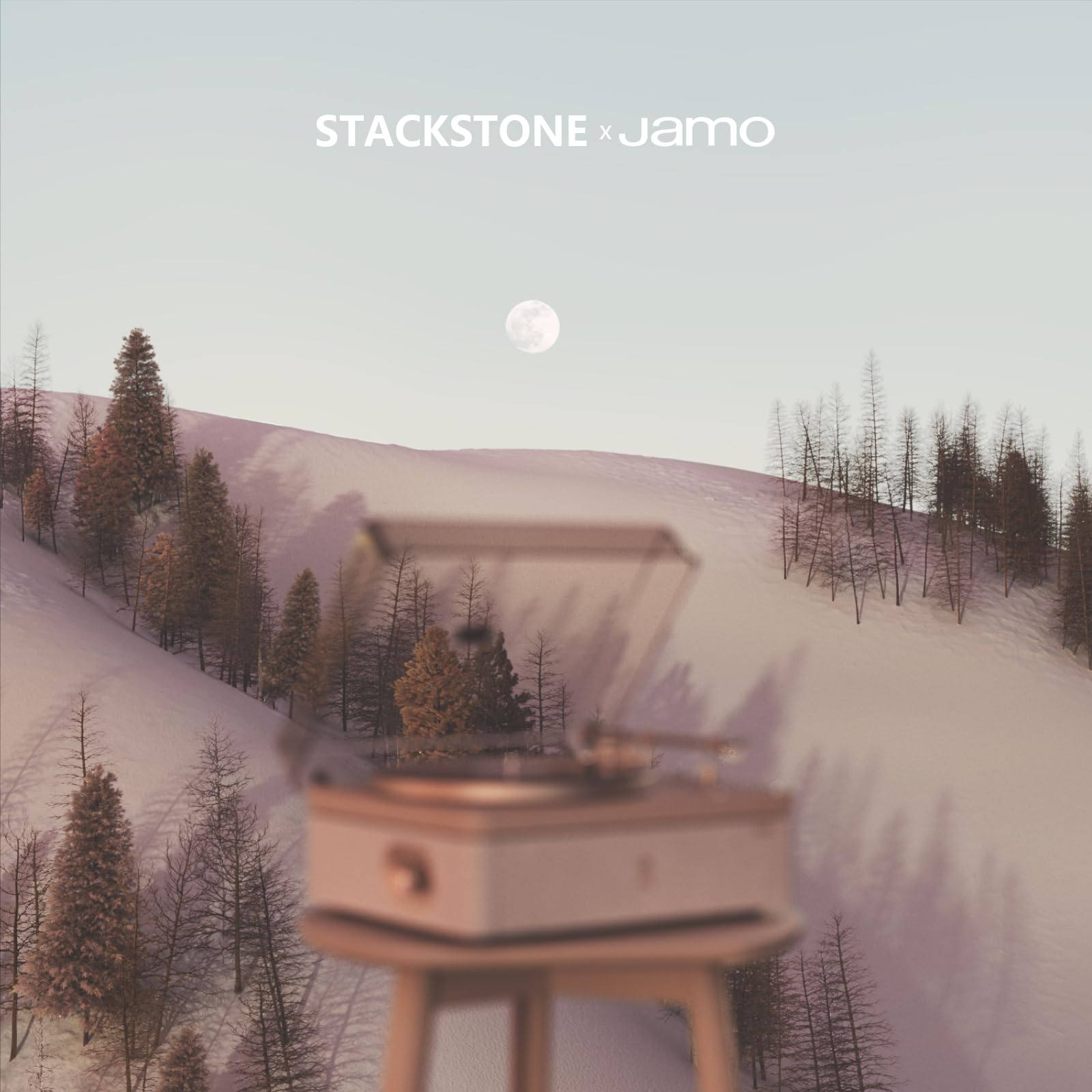 STACKSTONE DS07 x Jamo Vinyl Plattenspieler Bluetooth, Schallplattenspieler mit Lautsprechern, Dual-Layer Anti-Vibrationssystem, Magnetkartusche AT3600L, Hi-Fi, 33/45 RPM, Skandinavisches Design