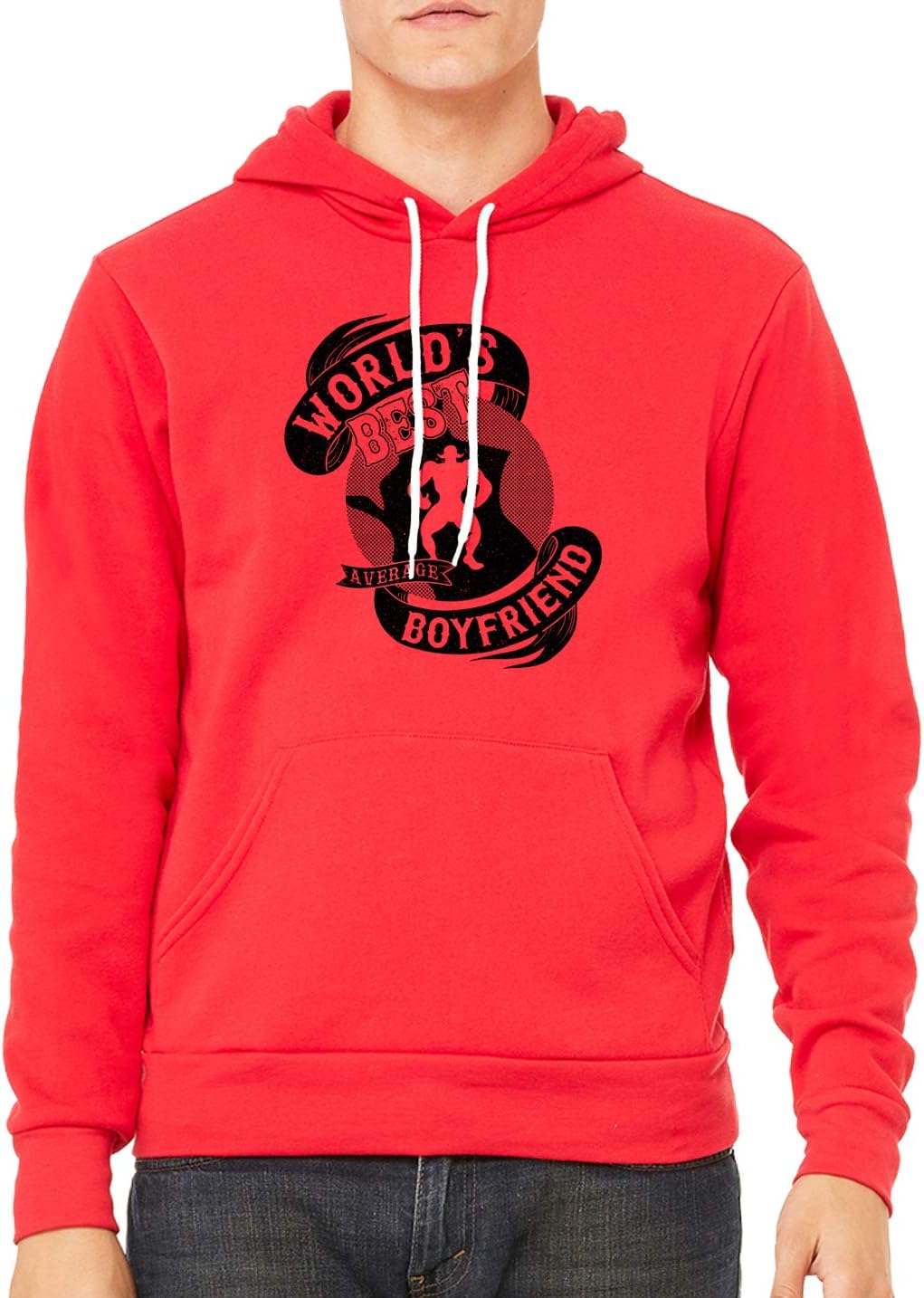 Funny World's Best (Average) Boyfriend, Unisex Graphic Hoodie, Valentine Hoodie!