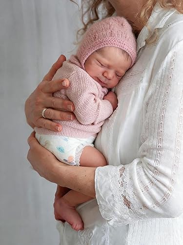 Vista 10 de Anano Muñecas Reborn de Bebé de Silicona de Cuerpo Completo - Muñeca de Bebé Realista de 20 pulgadas, Muñeca de Bebé de Silicona Completa para Niña