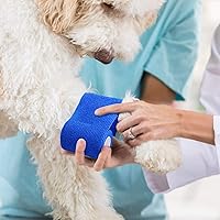 Vista 4 de TOBWOLF 12 vendajes autoadhesivos, 4 pulgadas x 5 yardas, vendaje elástico cohesivo y cohesivo rollo de gasa atlética, cinta de vendaje no tejida