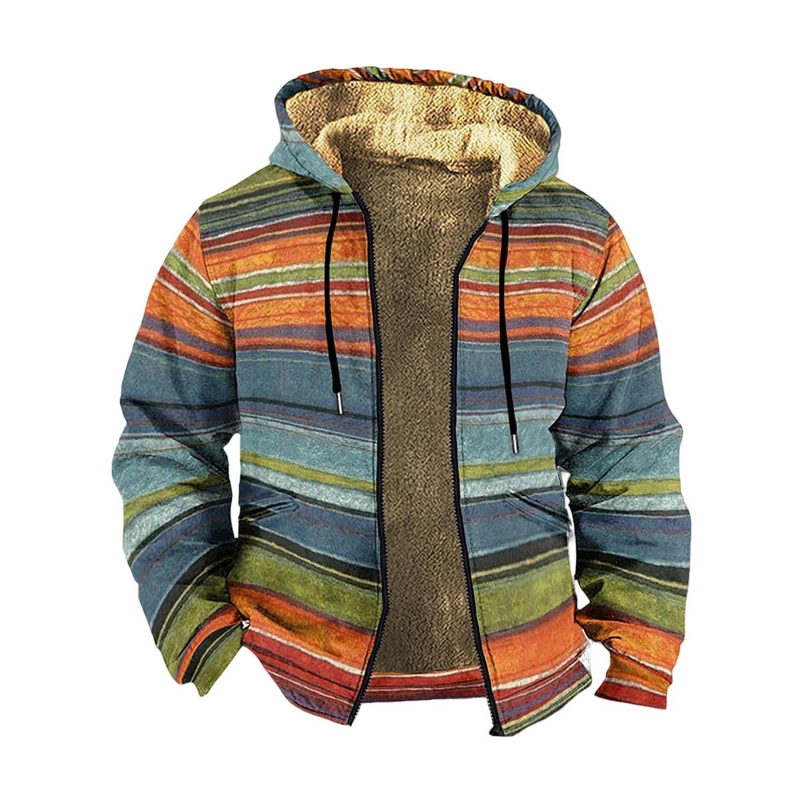 Forros Polares Hombre - Sudadera Acolchada de Manga Larga con Capucha y Bolsillos para Hombre, Estilo otoño/Invierno, con Bloques de Color y Tallas Grandes.