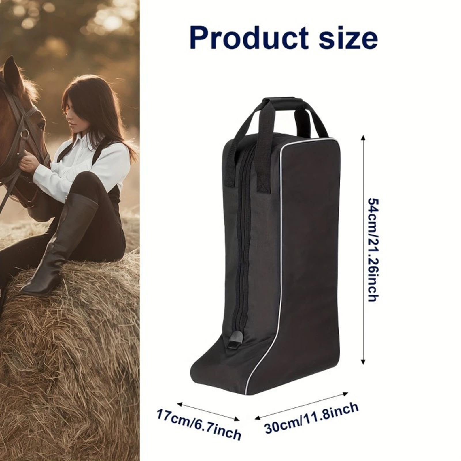 Bolsa para Equipo Ecuestre, Bolsa de Almacenamiento para Botas de Equitación, para Botas de Montar, para Deportes, Hogar, Guardar y Viajar