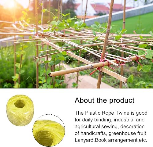 Miniatura 3 de Cuerda de nailon de poliéster para embalaje incluido en el hogar, bricolaje, 328.1 ft328 pies1 rollo de plástico, amarillo