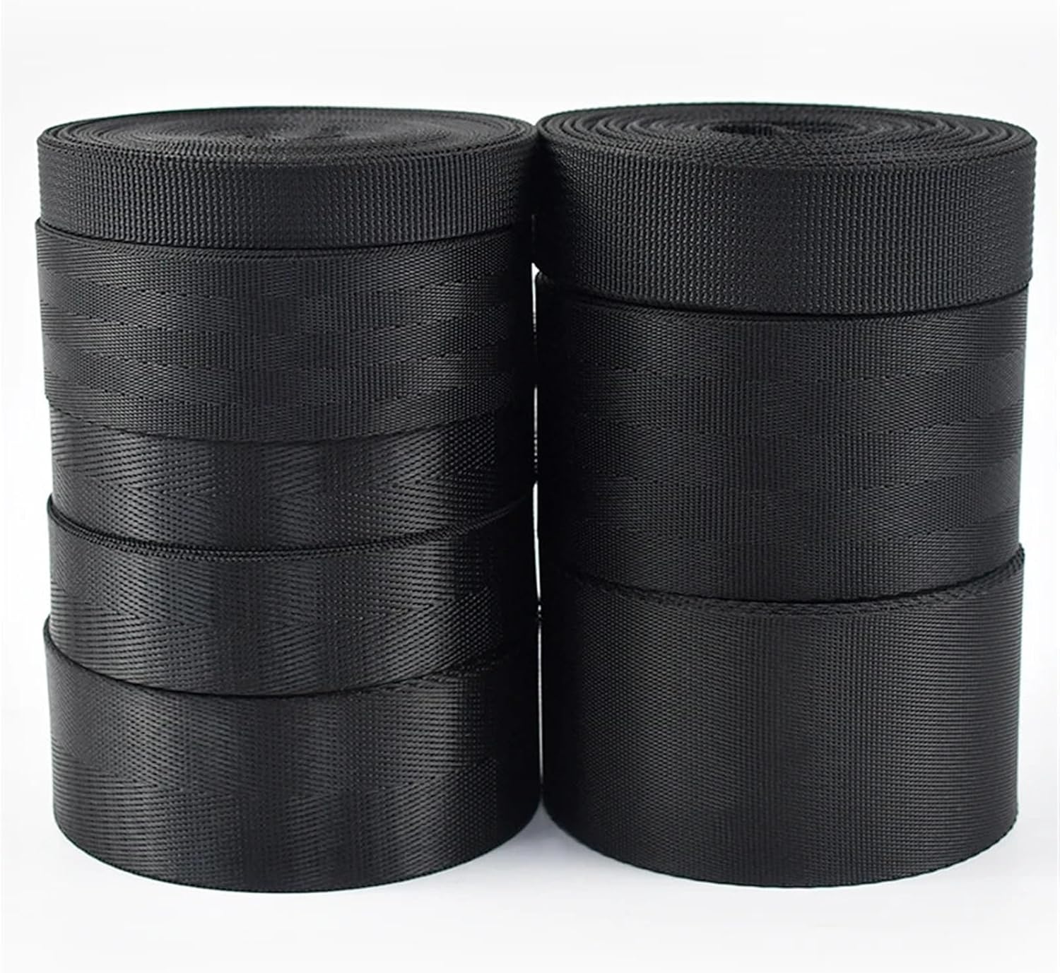 10M ブラック ナイロン ウェビングストラップ 20mm 25mm 32mm 38mm 50mm 幅 裁縫用バイアステープ バッグ