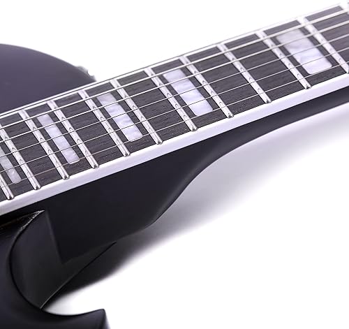 Miniatura 5 de Grote LPS-023 Guitarra eléctrica con acabado mate con pastillas P-90 - Guitarra de cuerpo sólido de caoba estilo LP (TS)