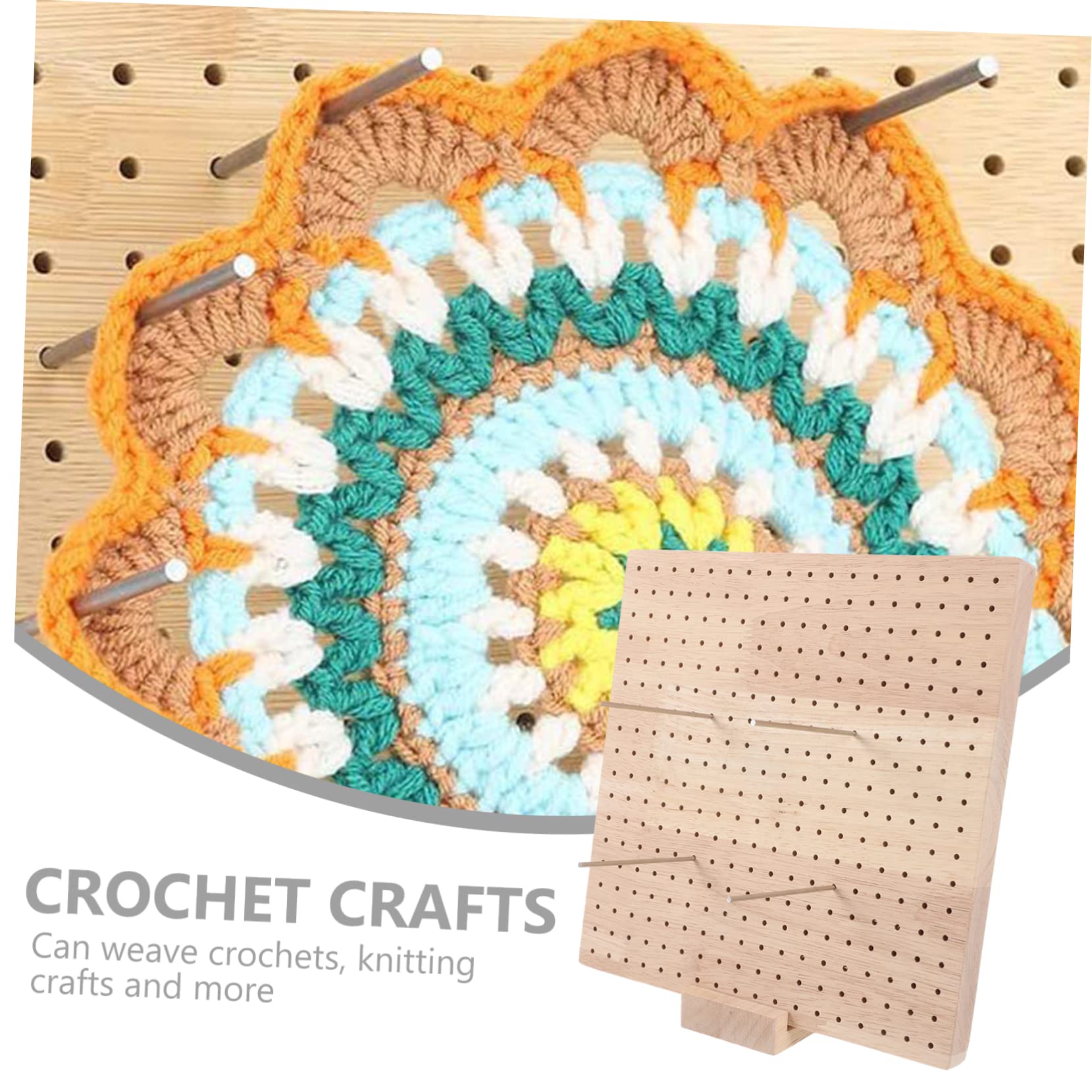 Tablero de Bloqueo de Madera de Crochet para Principiantes, 1 Set