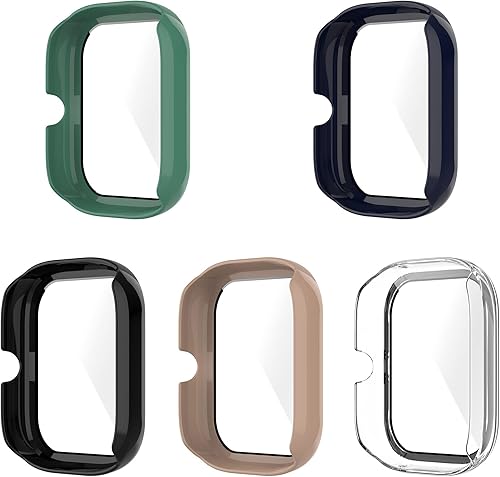 TenCloud Protector de pantalla compatible con Amazfit Bip U Pro, fundas de accesorios para relojes inteligentes, resistentes a los arañazos,
