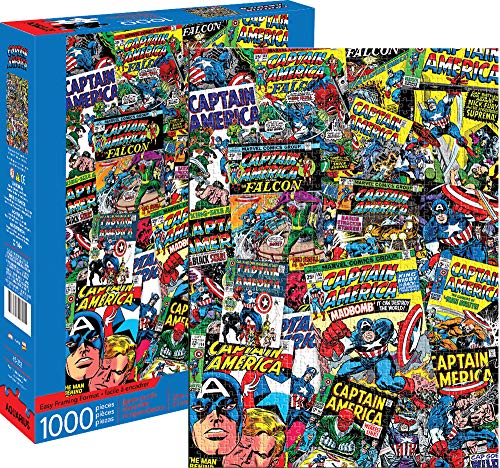 Aquarius Marvel Captain America Collage 1000 Pc Puzzle, Multicolor