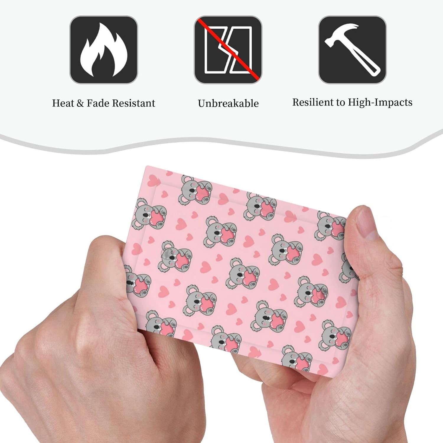 Light Switch Cover Cute Koalas Pink Hearts Decorative Switch Plates 1 Gang Blank No Device Outlet Covers Electrical Wall Plates for Bathroom Bedroom Decor