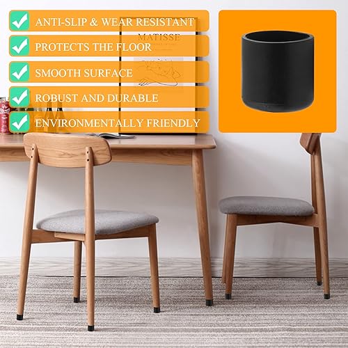 Miniatura 2 de 32 tapas plegables para patas de silla, tapas de mesa de PVC de 34 pulgadas, fundas redondas para patas de silla, protectores de suelo y tapas de