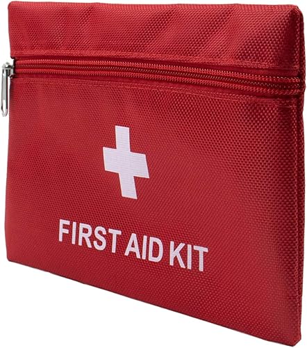 Miniatura 8 de AUEAR, Paquete de 5 botiquines de primeros auxilios bolsa vacía bolsa roja de almacenamiento de emergencia médica para viajes al aire libre coche