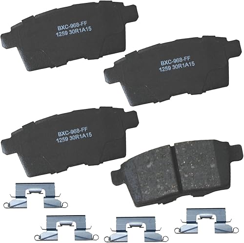 Miniatura 191 de Bendix Pastillas de freno traseras de cerámica Premium SBC1100 para Nissan Frontier 2024-2005, Xterra 2015-2005, Suzuki Equator 2012-2009