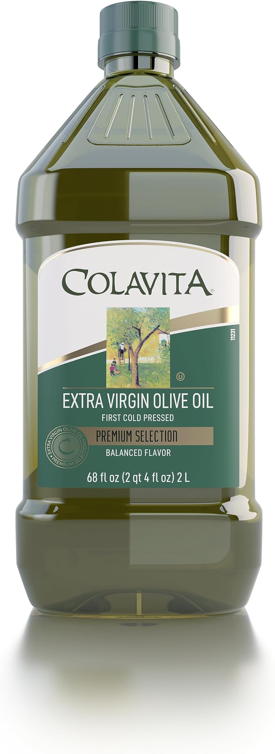 Extra Virgin Olive Oil, First Cold Pressed, (2 Liters) 68 fl. oz.