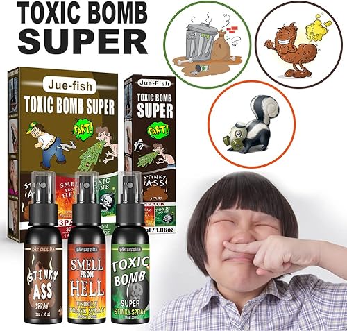 Miniatura 7 de Aerosol para pedos, broma de pedos con olor a botella con olor a bomba, chorro de pedos extra fuerte que huele a apestoso, no tóxico, 1.1 fl oz