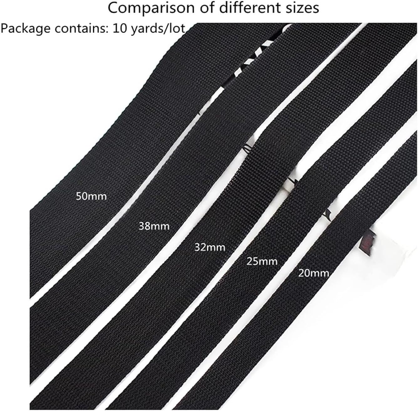 Cotton Webbing,Cotton Bag Strapping, Webbing Strap - Heavyweight Polypropylene Webbing Straps for Bags - Heavy Duty Strapping for Outdoor DIY Accessories, 9.1 m/lot(Color:Wit, Size : 50MM) ( Color : N