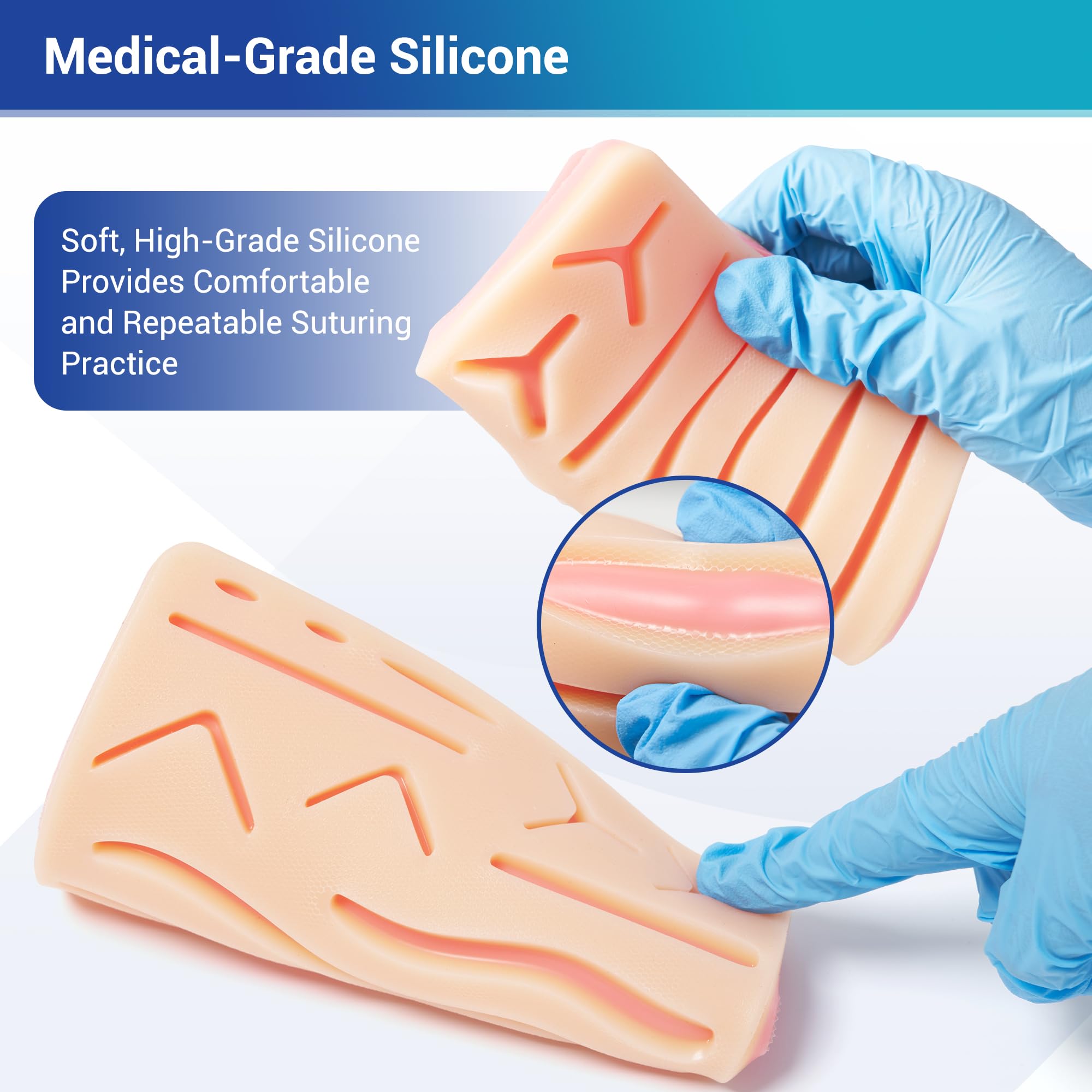 Alcedo Suture Practice Pad for Medical Students, Large Size — Amazon image 3