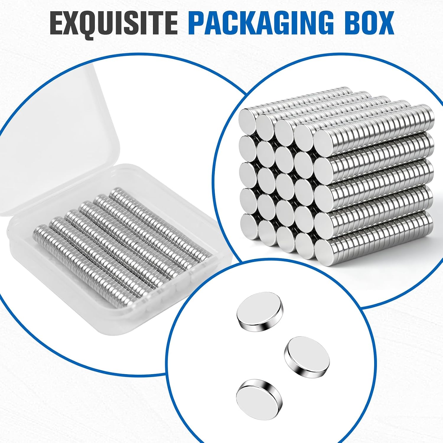DIYMAG Small Stronge Rare Earth Magnets, 500 Pack, 8x2mm - Neodymium Magnets for Refrigerator, DIY, Crafts, Kitchen & Office