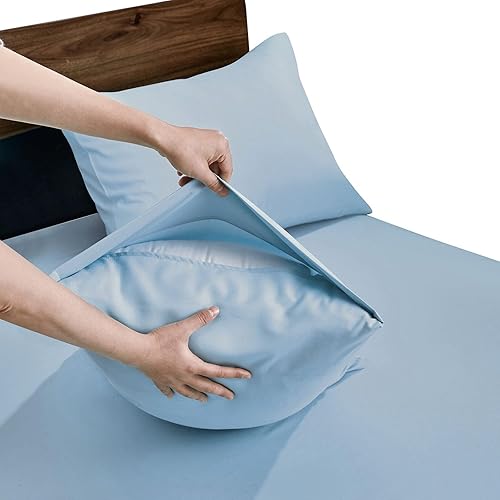 Miniatura 51 de FreshCulture Sage Green Pillowcases Queen Size 12 Pack - Bulk Pillowcase Set - Envelope Closure - Soft Brushed Microfiber Fabric - 20x30 Inches