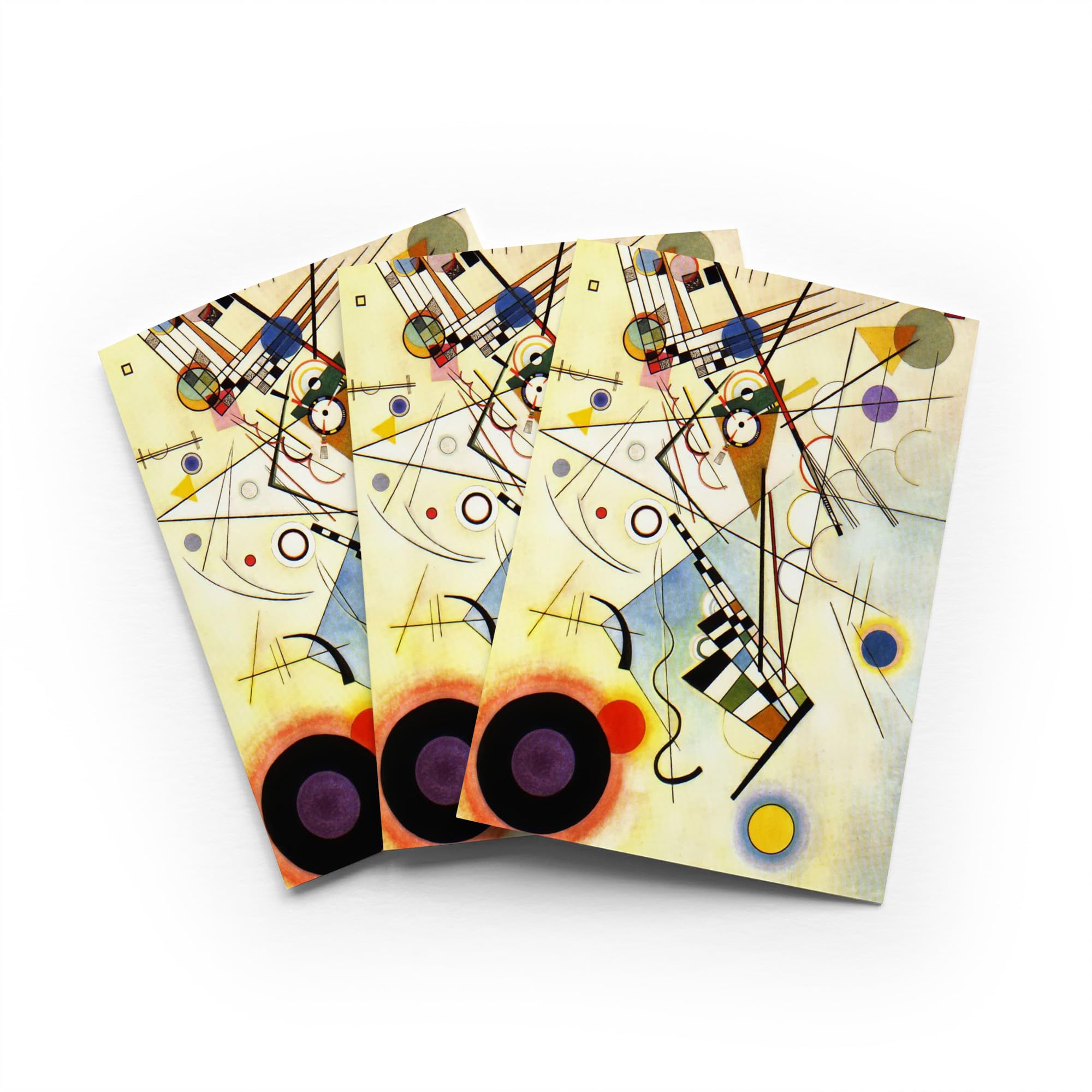 Kandinsky VIII Abstract Greeting Card Modern Art Set of 3 Blank Inside 5x7 Inch 13x18 cm