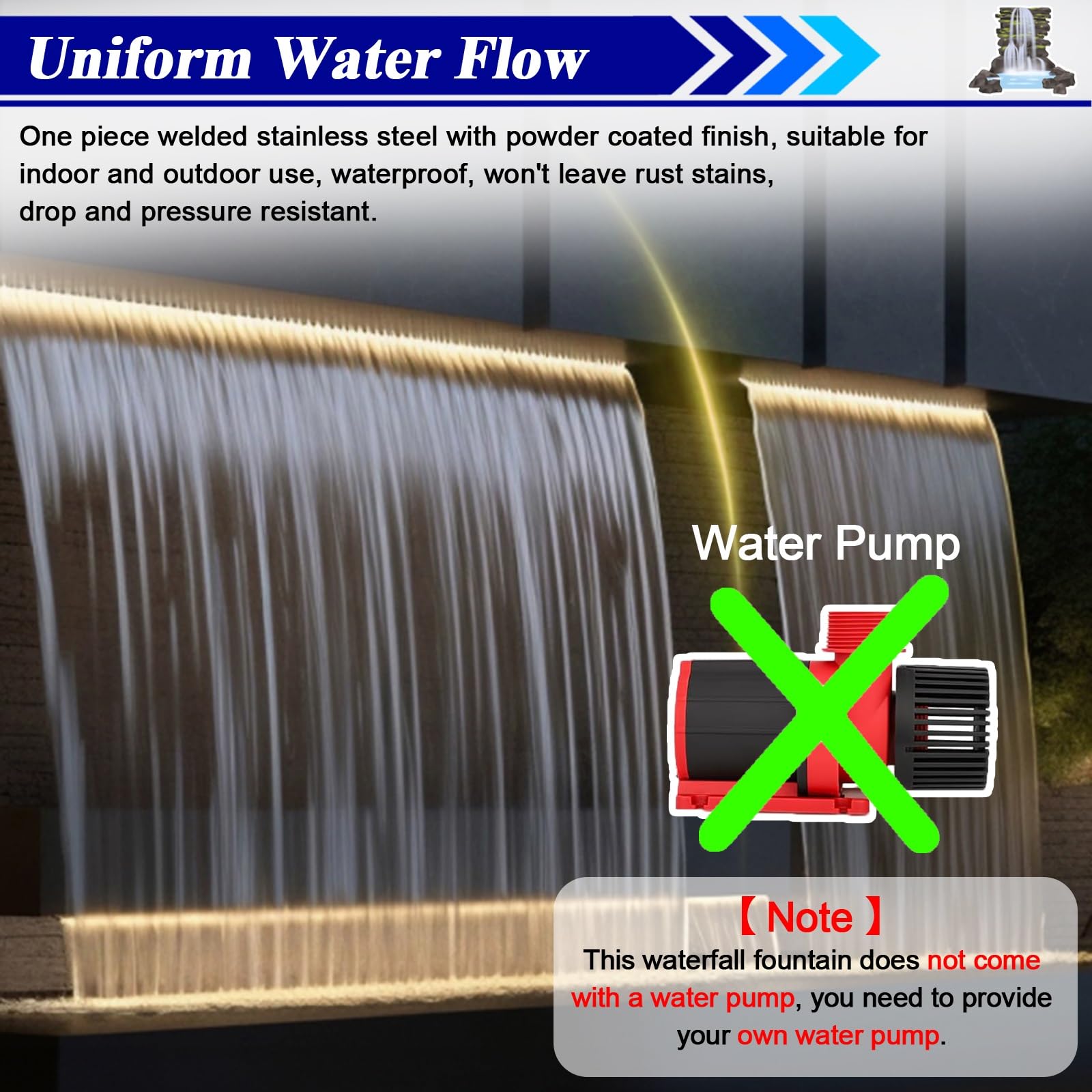 Amazon.com: Aquascape Pond and Waterfall Spillway, Wall