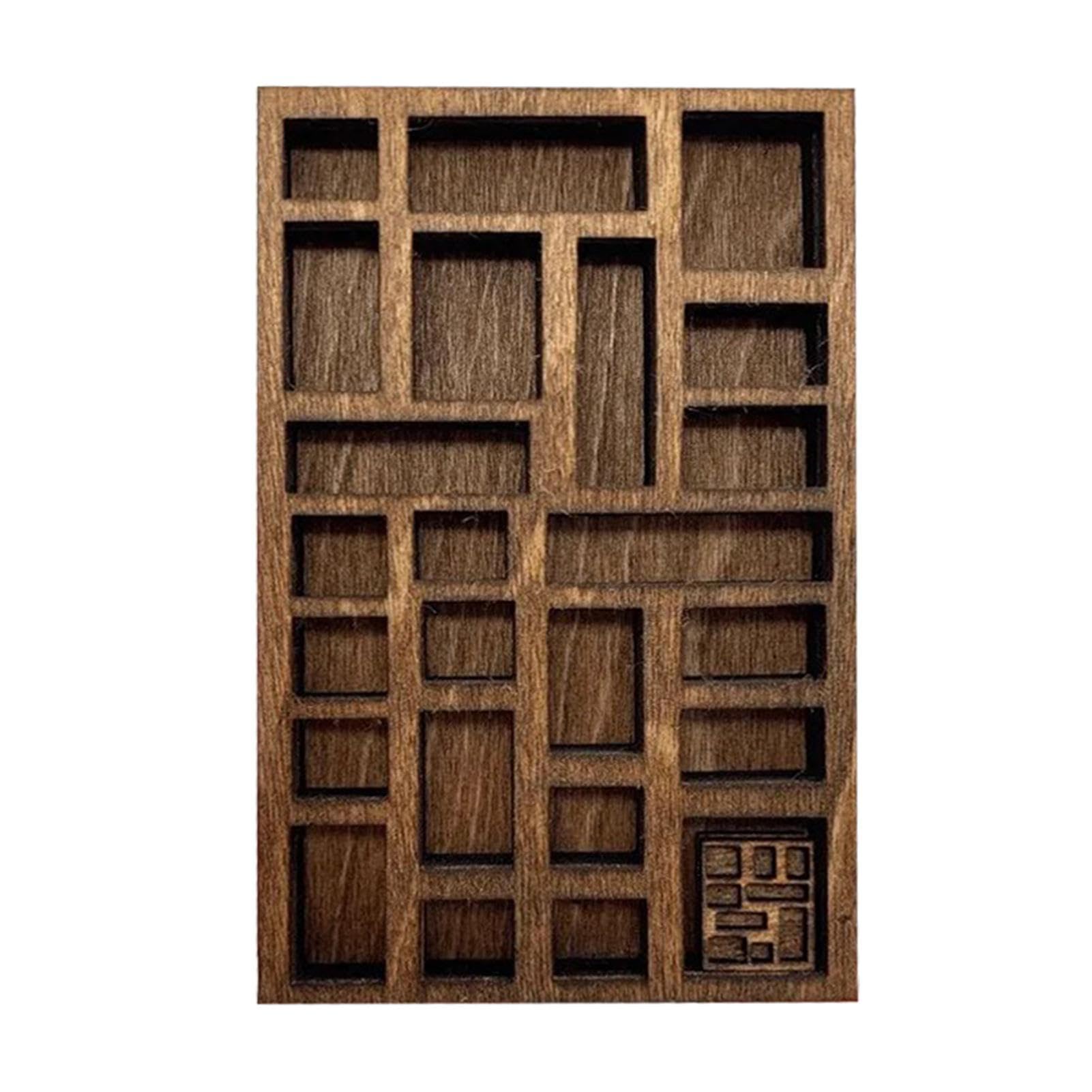 Knick Knack Shelf,Miniature Wooden Shadow Cubby Box | 25 Compartments Wall-Mounted Display Shelves Rack, Farmhouse Decor Display Case for Can