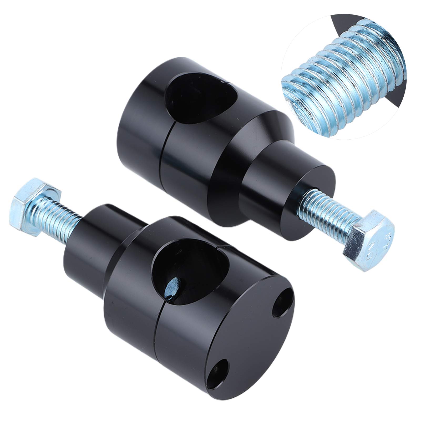 Aukson Riser di Manubrio, Parti di Moto Morsetto di Montaggio Staffa Circolare Universale (Nero 25mm)