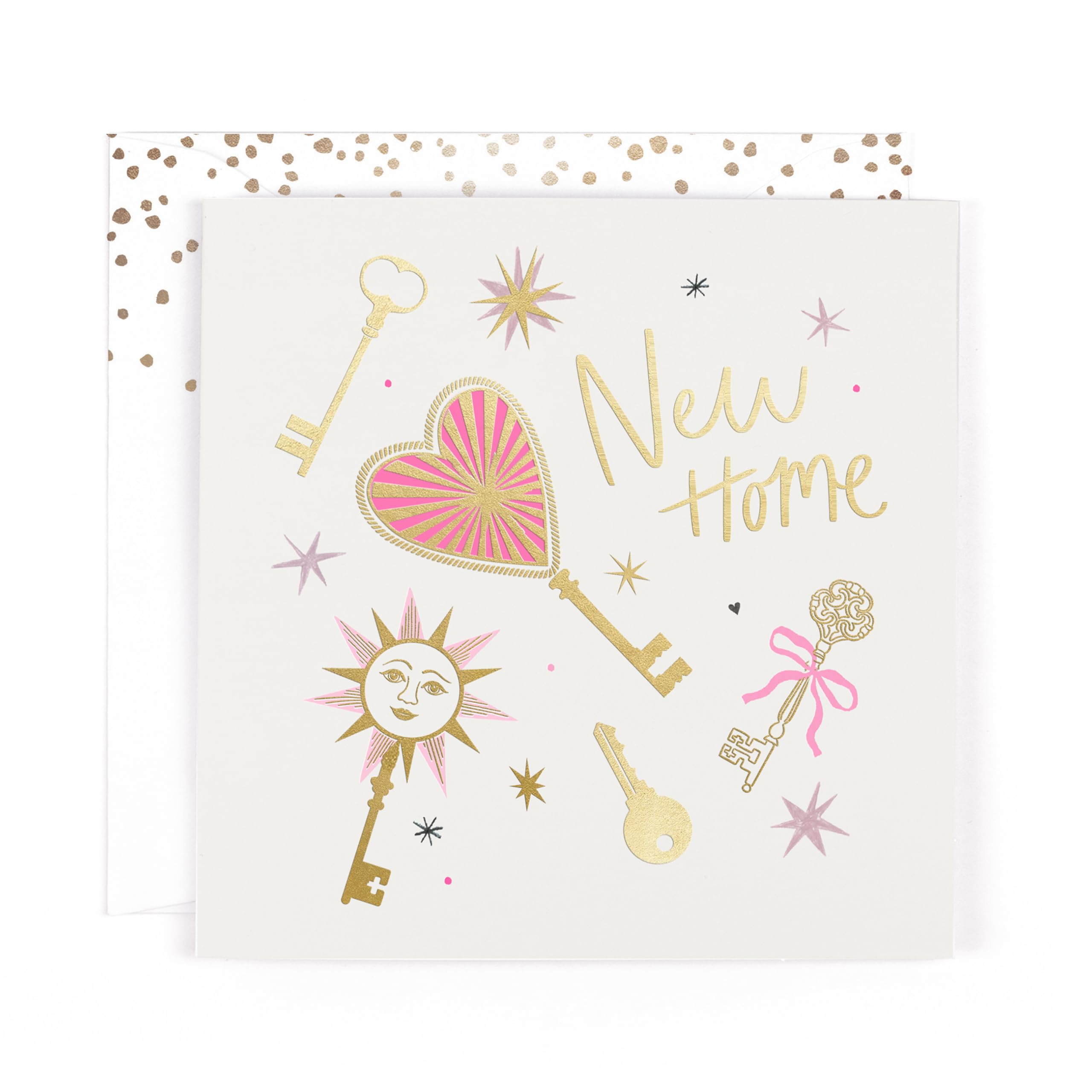 Hotchpotch New Home Luxury Foiled Greetings Card, 6 X 6 Inches