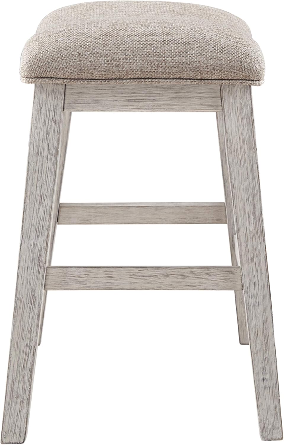 Signature Design by Ashley Skempton Modern 24" Counter Height Upholstered Barstool, 2 Count, Grayish White