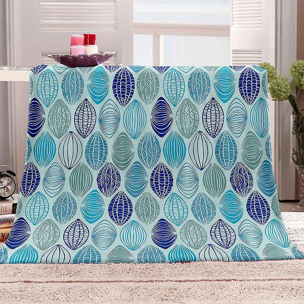 Couverture chaude et douce au toucher en flanelle 150x200cm bleu